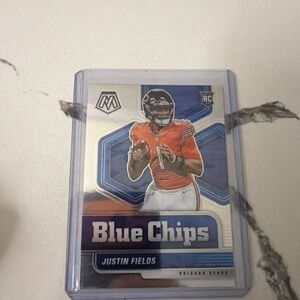 Justin Fields Blue Chips Football Card - Blue & Orange